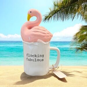 NWT Super Cute Pink Flamingo Ceramic Mug